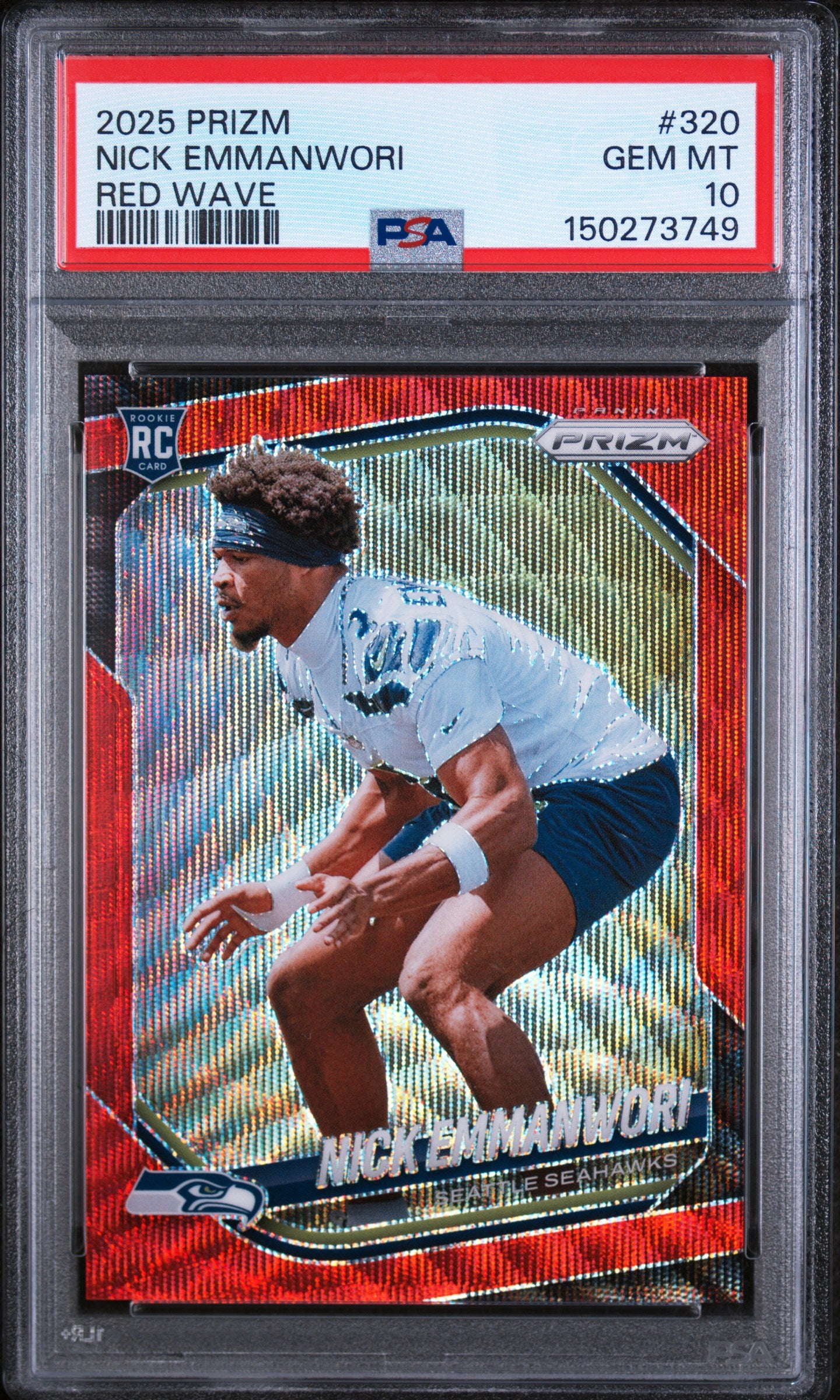 2025 Panini Prizm #320 Nick Emmanwori Red Wave PSA 10