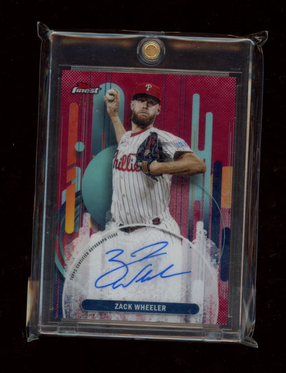 2025 Finest #FA-ZW Zack Wheeler Finest Autographs Red Refractors #/5
