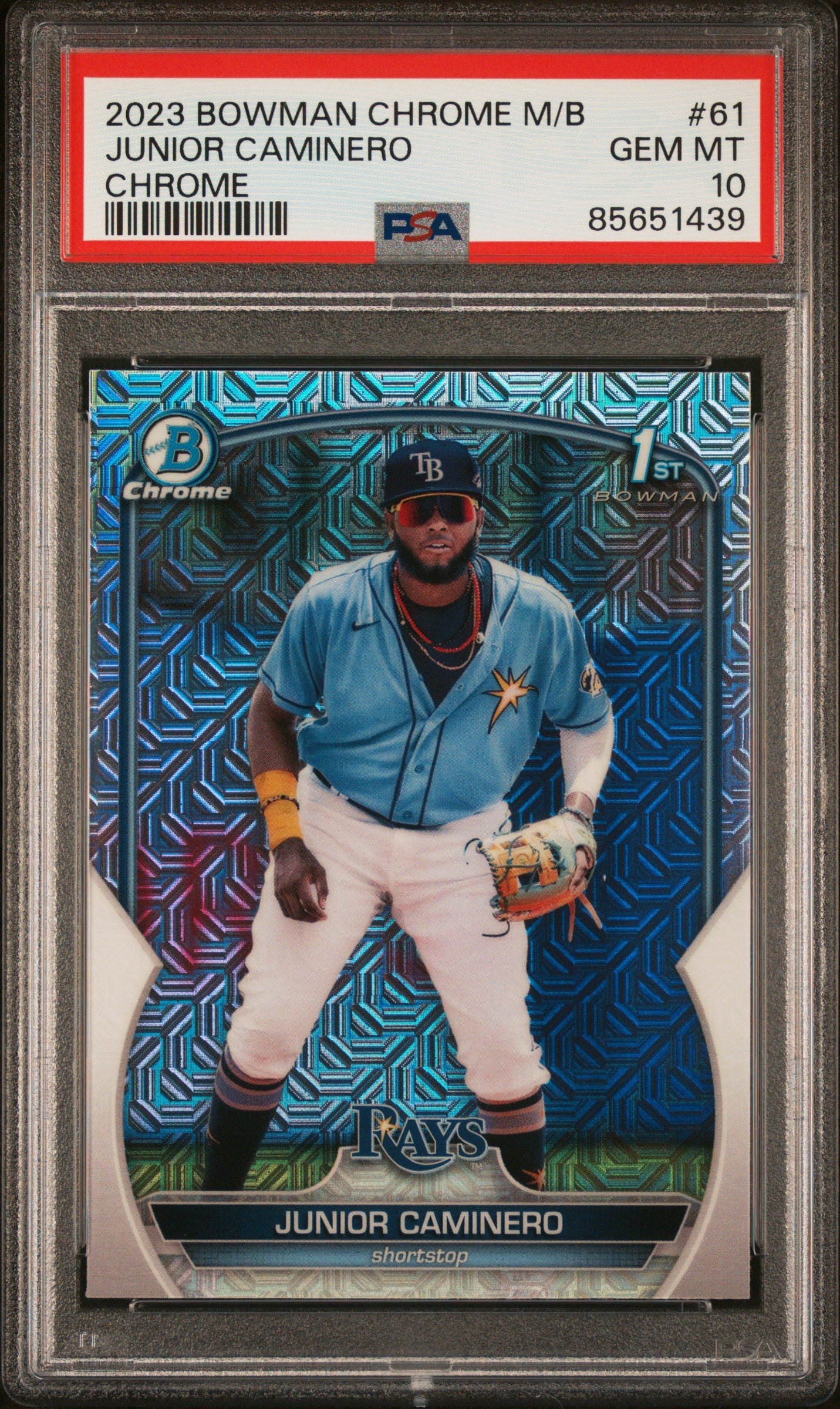 2023 Bowman Mega Box Chrome #61 Junior Caminero Chrome PSA 10