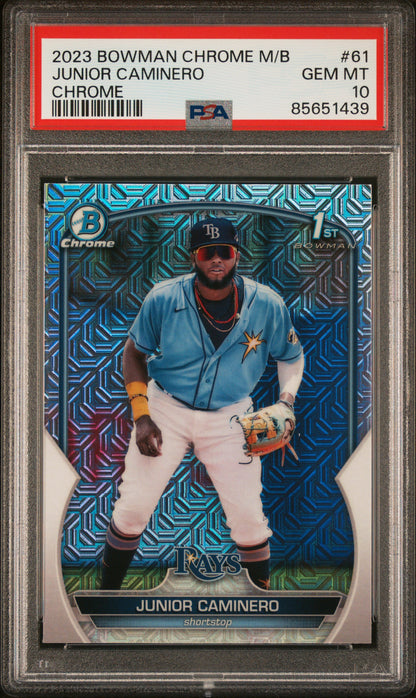 2023 Bowman Mega Box Chrome #61 Junior Caminero Chrome PSA 10