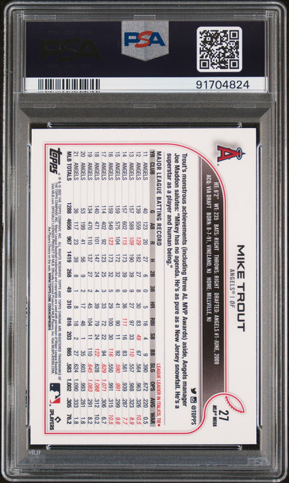 2022 Topps Chrome Logofractor Edition #27 Mike Trout PSA 10