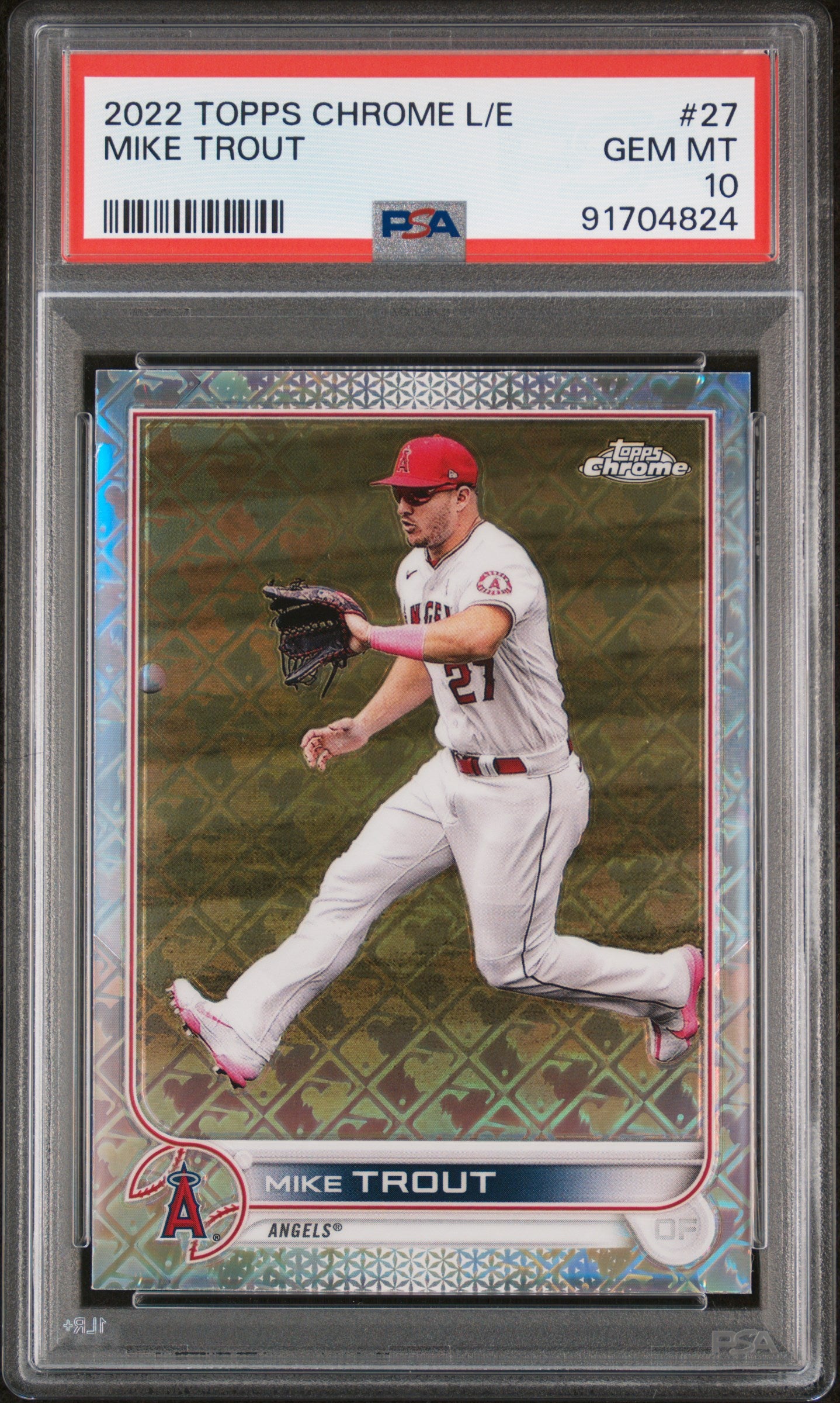 2022 Topps Chrome Logofractor Edition #27 Mike Trout PSA 10