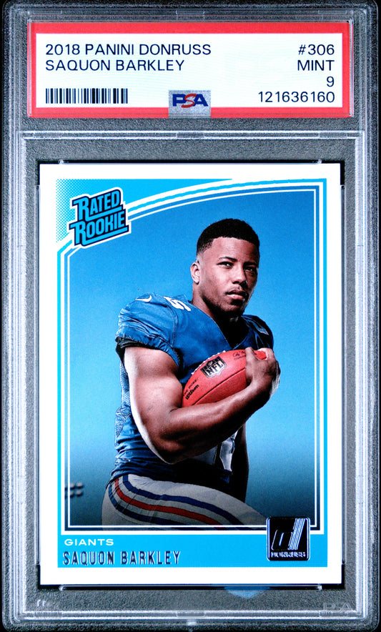 2018 Panini Donruss #306 Saquon Barkley PSA 9
