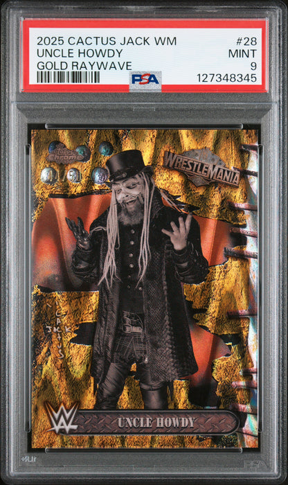 2025 Topps Chrome Cactus Jack X Wrestlemania #28 Uncle Howdy PSA 9