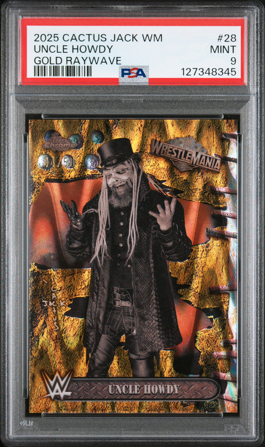 2025 Topps Chrome Cactus Jack X Wrestlemania #28 Uncle Howdy PSA 9