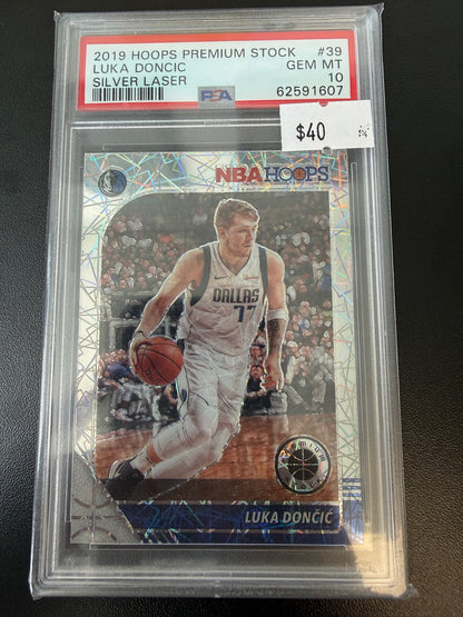 2019-20 Hoops Premium Stock #39 Luka Doncic Prizms Flash