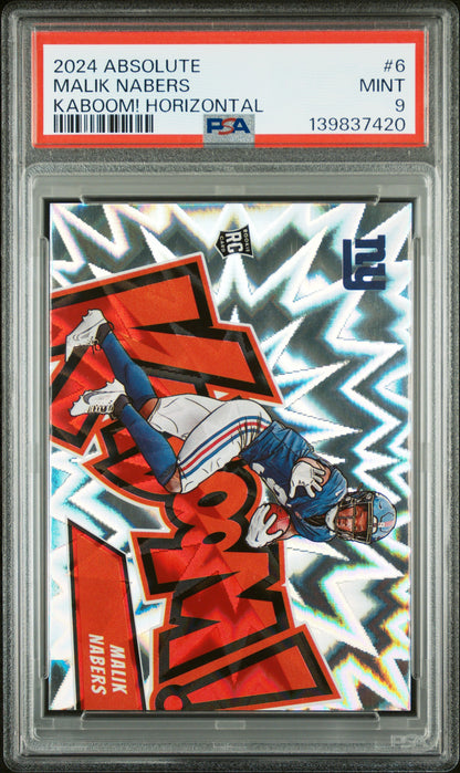 2024 Panini Absolute Kaboom! Horizontal #6 Malik Nabers PSA 9