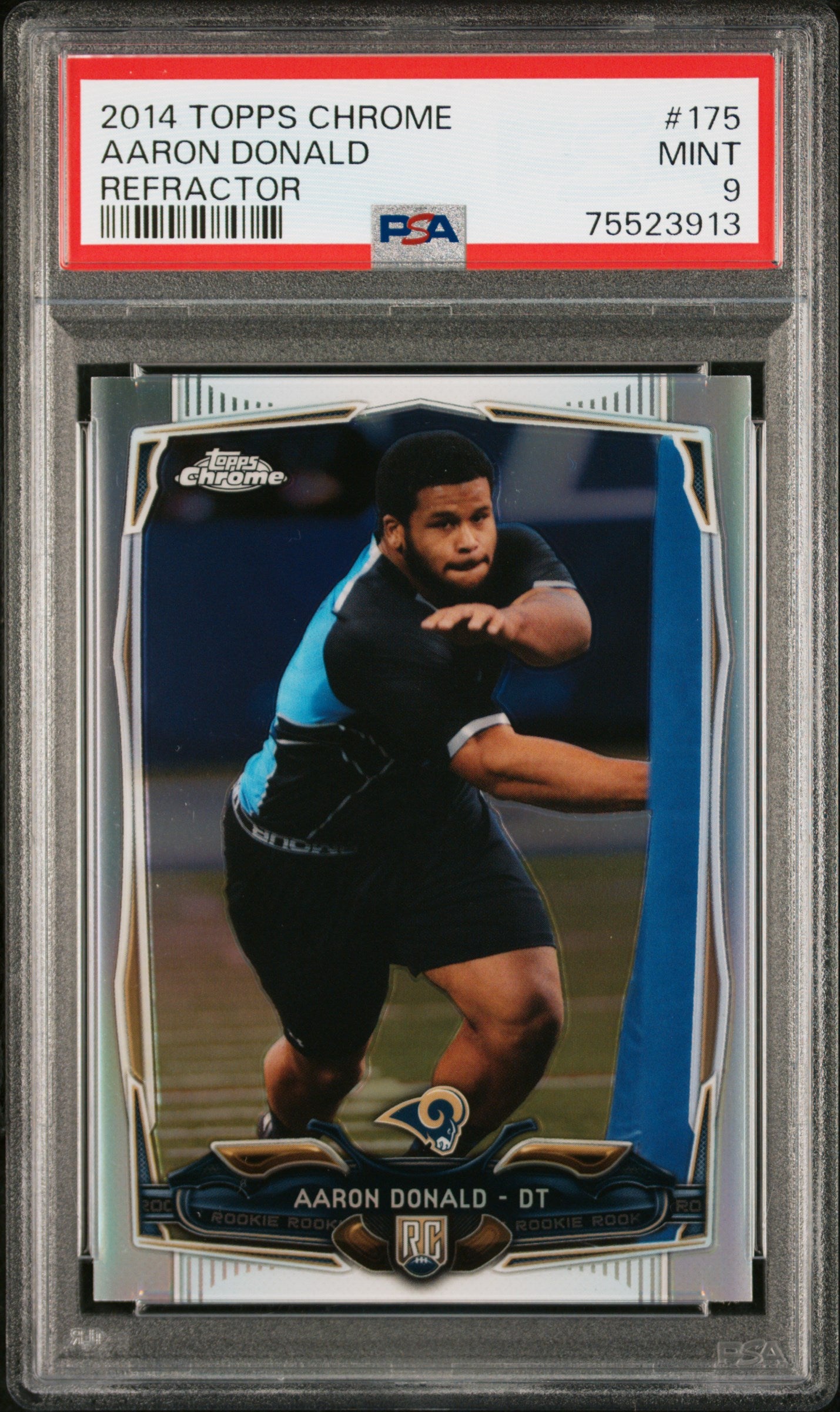 2014 Topps Chrome #175 Aaron Donald Refractor PSA 9
