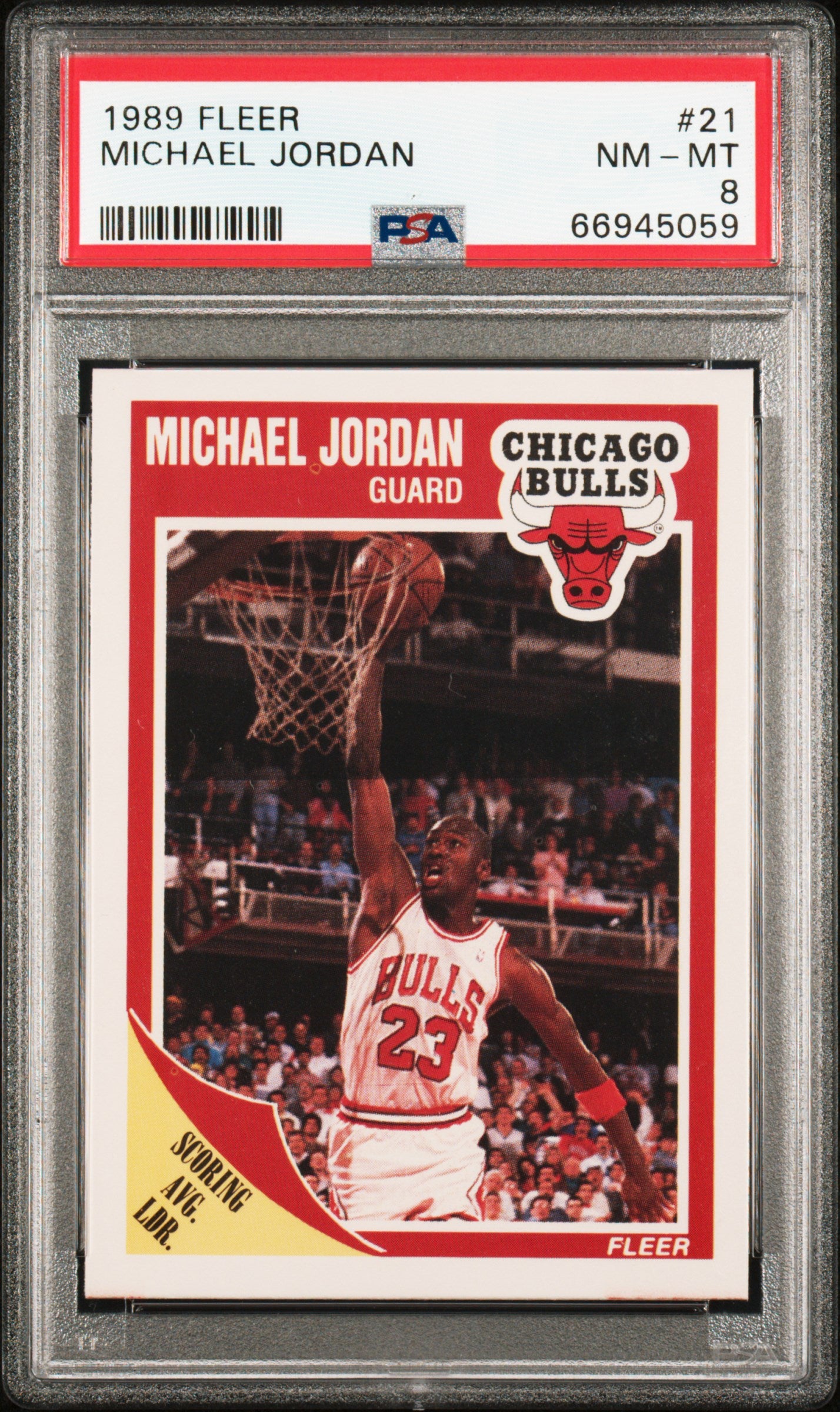 1989 Fleer #21 Michael Jordan PSA 8