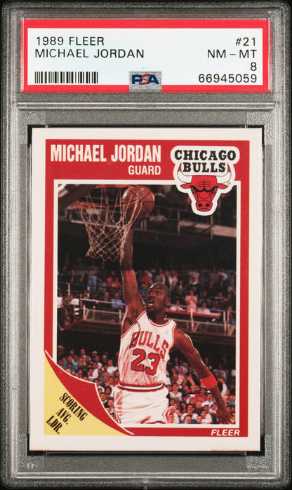 1989 Fleer #21 Michael Jordan PSA 8