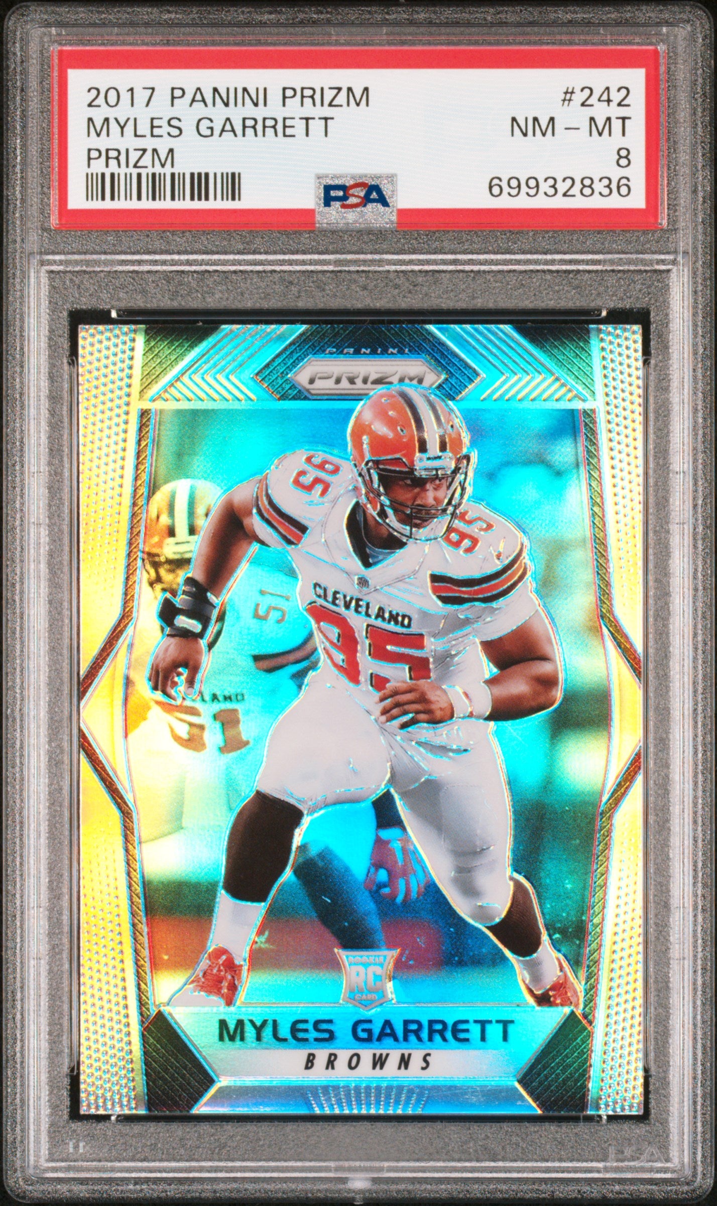 2017 Panini Prizm #242 Myles Garrett Prizm PSA 8