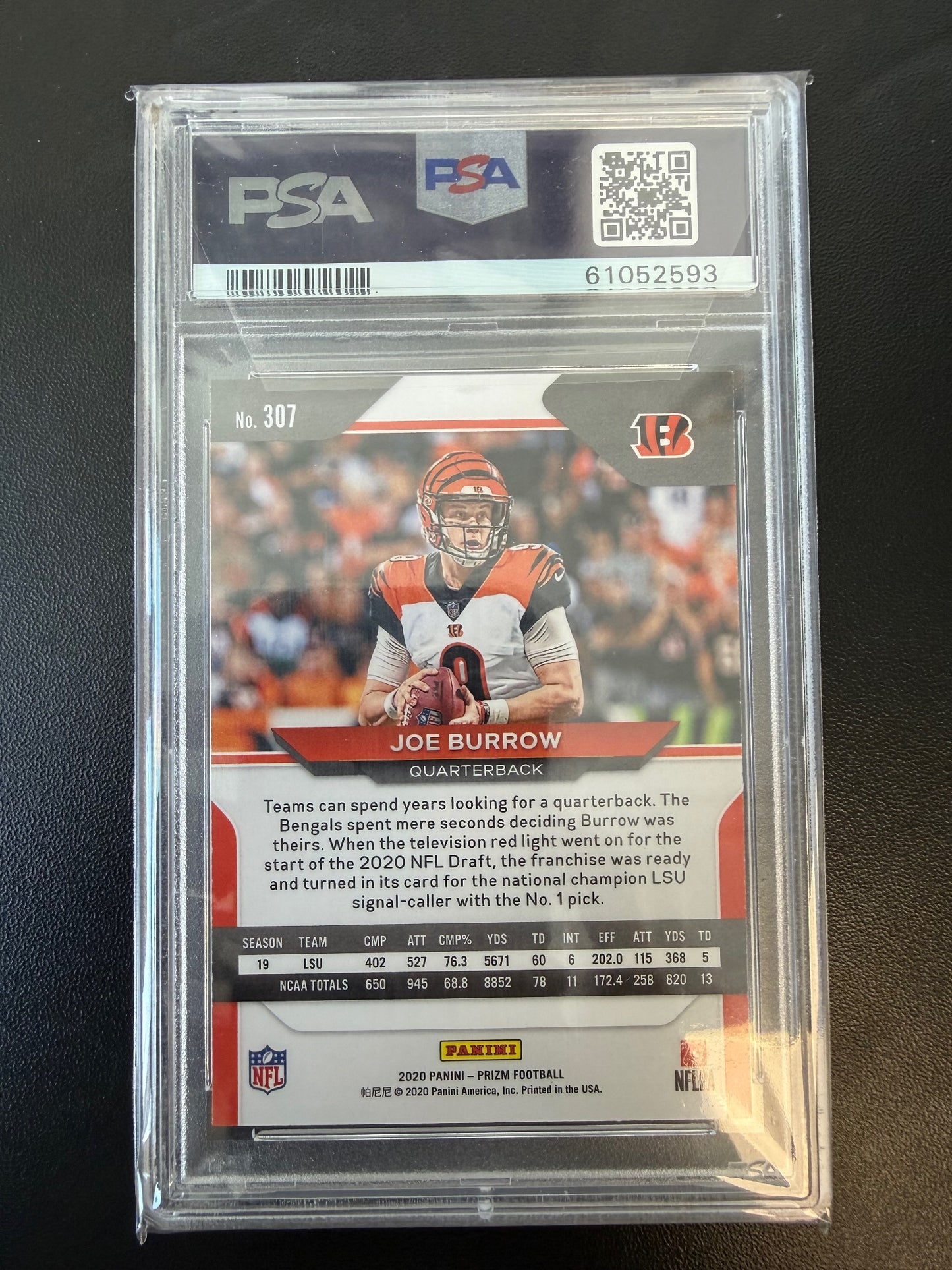 2020 Panini Prizm #307 Joe Burrow Prizm