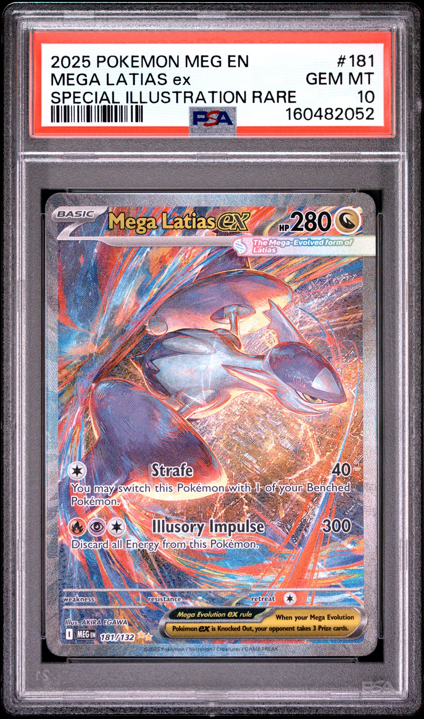 2025 Pokemon Meg En-Mega Evolution #181 Mega Latias Ex SIR PSA 10