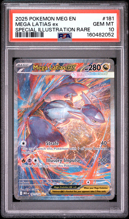 2025 Pokemon Meg En-Mega Evolution #181 Mega Latias Ex SIR PSA 10