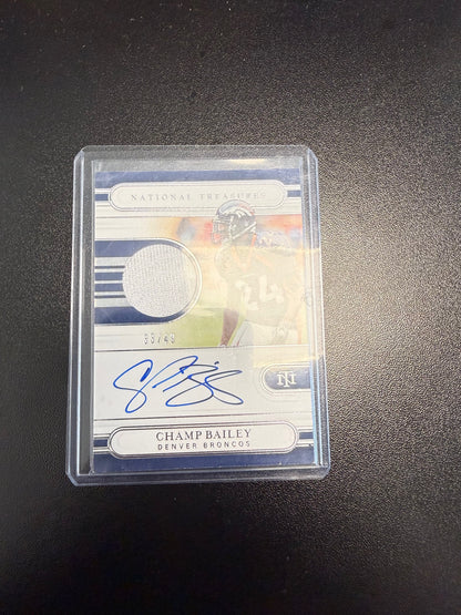 2020 Panini NT #MTS-CB Champ Bailey Material Treasures Signatures #/49