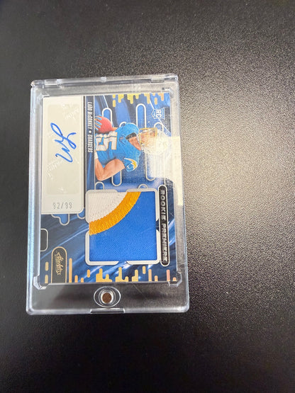2024 Panini Absolute #RPMA-LMY Ladd McConkey RC Premiere Mat Autos Spectrum #/99