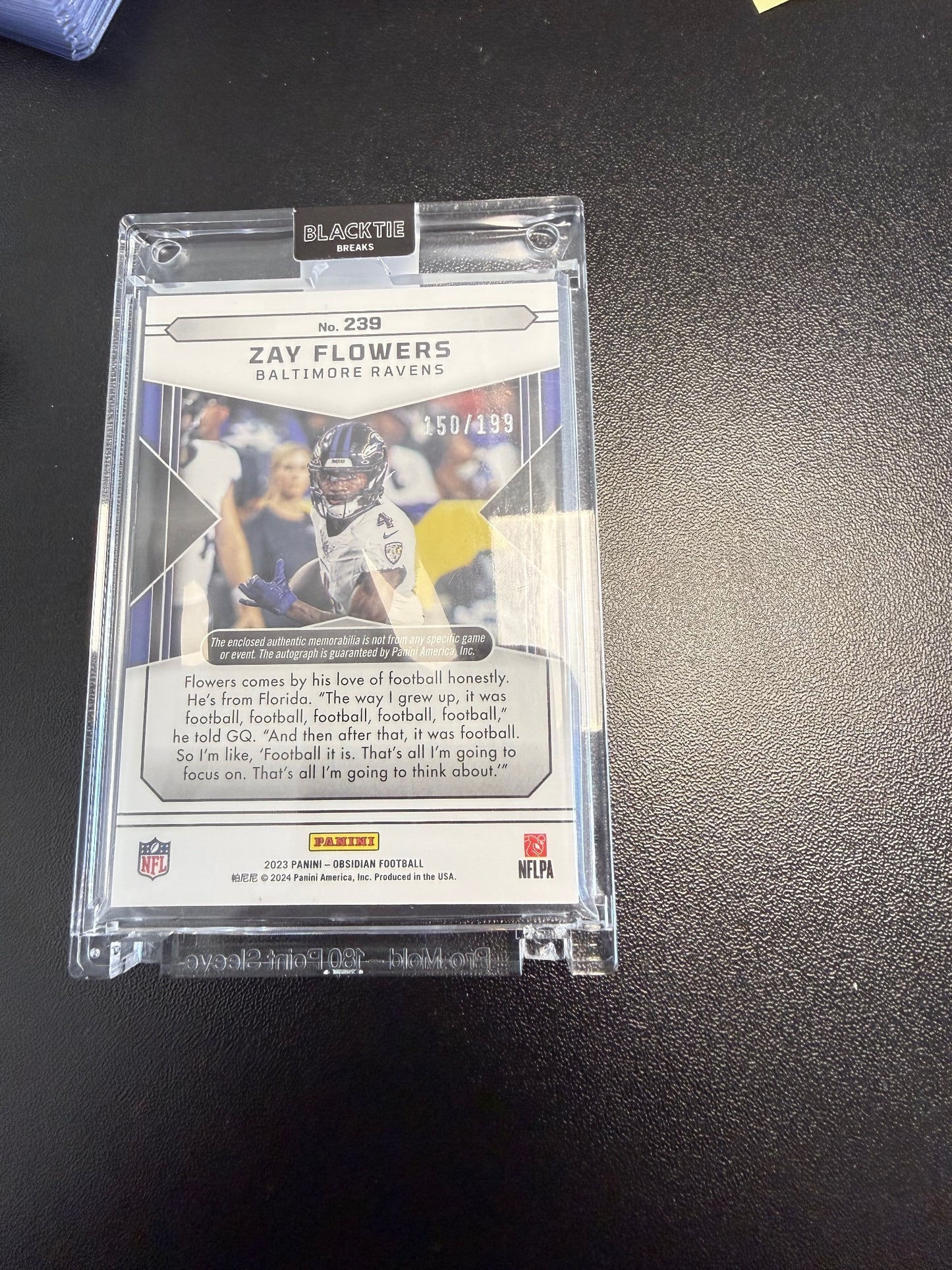 2023 Panini Obsidian #239 Zay Flowers #/199