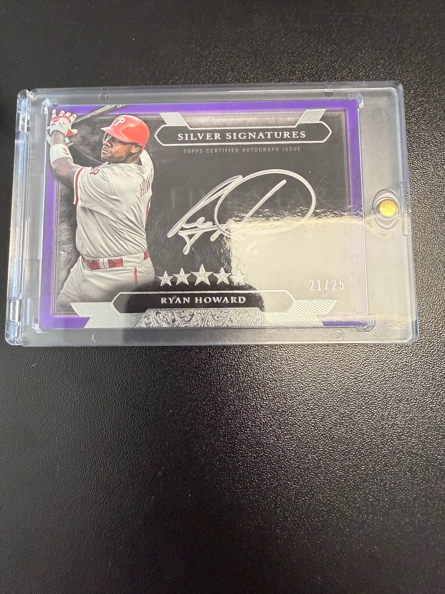 2020 Topps Five Star #SS-RHO Ryan Howard Silver Signatures Purple #/25
