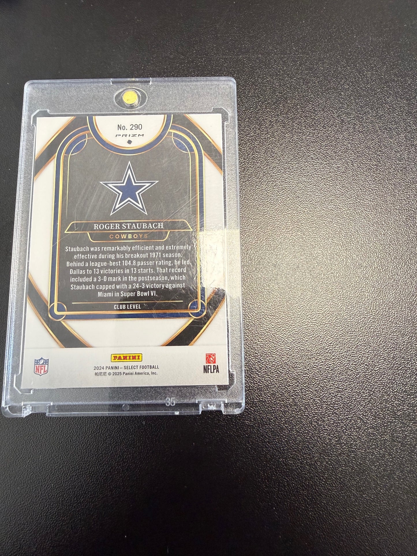 2024 Panini Select #290 Roger Staubach Zebra Prizm