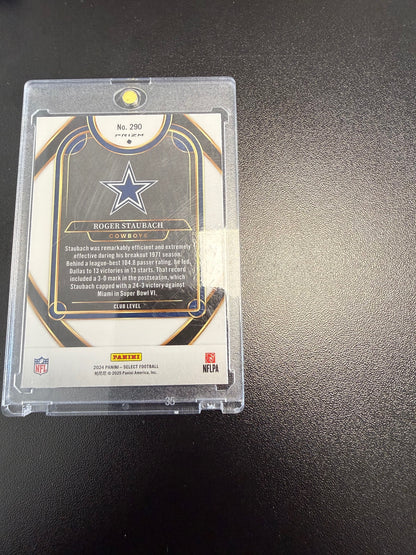 2024 Panini Select #290 Roger Staubach Zebra Prizm