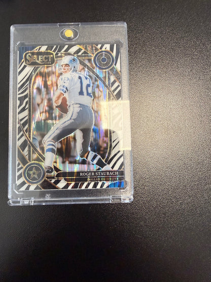 2024 Panini Select #290 Roger Staubach Zebra Prizm