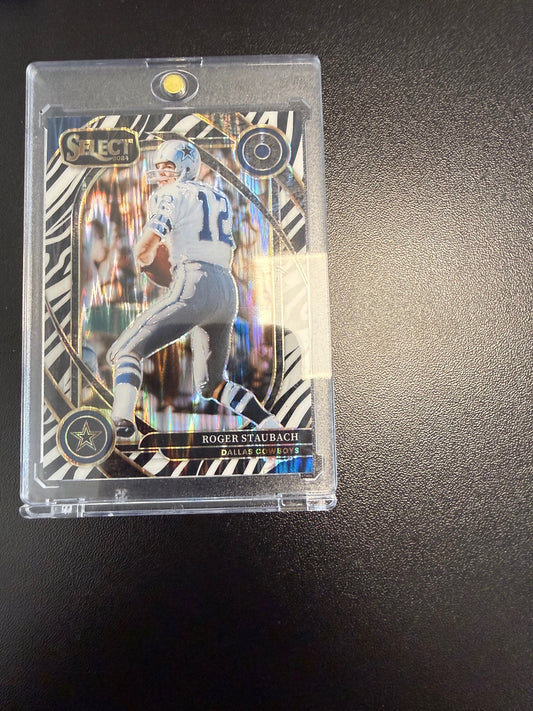 2024 Panini Select #290 Roger Staubach Zebra Prizm