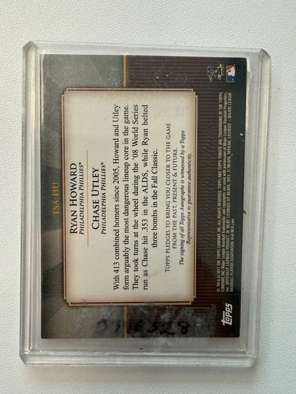 2011 Topps Tribute #TSA-HU Ryan Howard / Chase Utley Dual Auto #/74