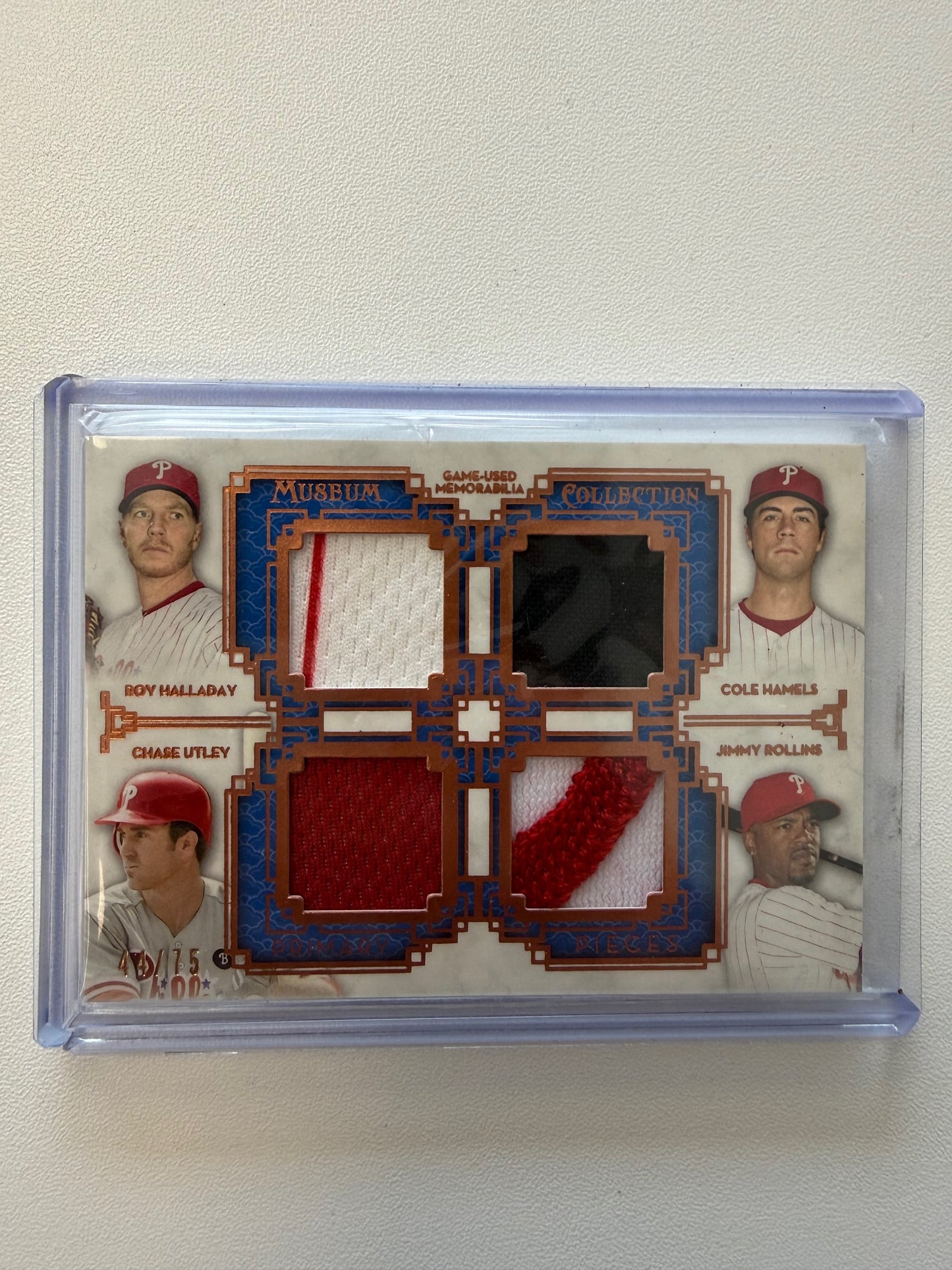 2014 Topps Museum Rollins / Utley / Hamels / Halladay  Quad Relics  #/75