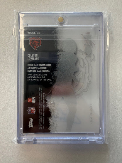2025 Topps Signature #RCCL-CL Colston Loveland RC Crystal Clear Auto