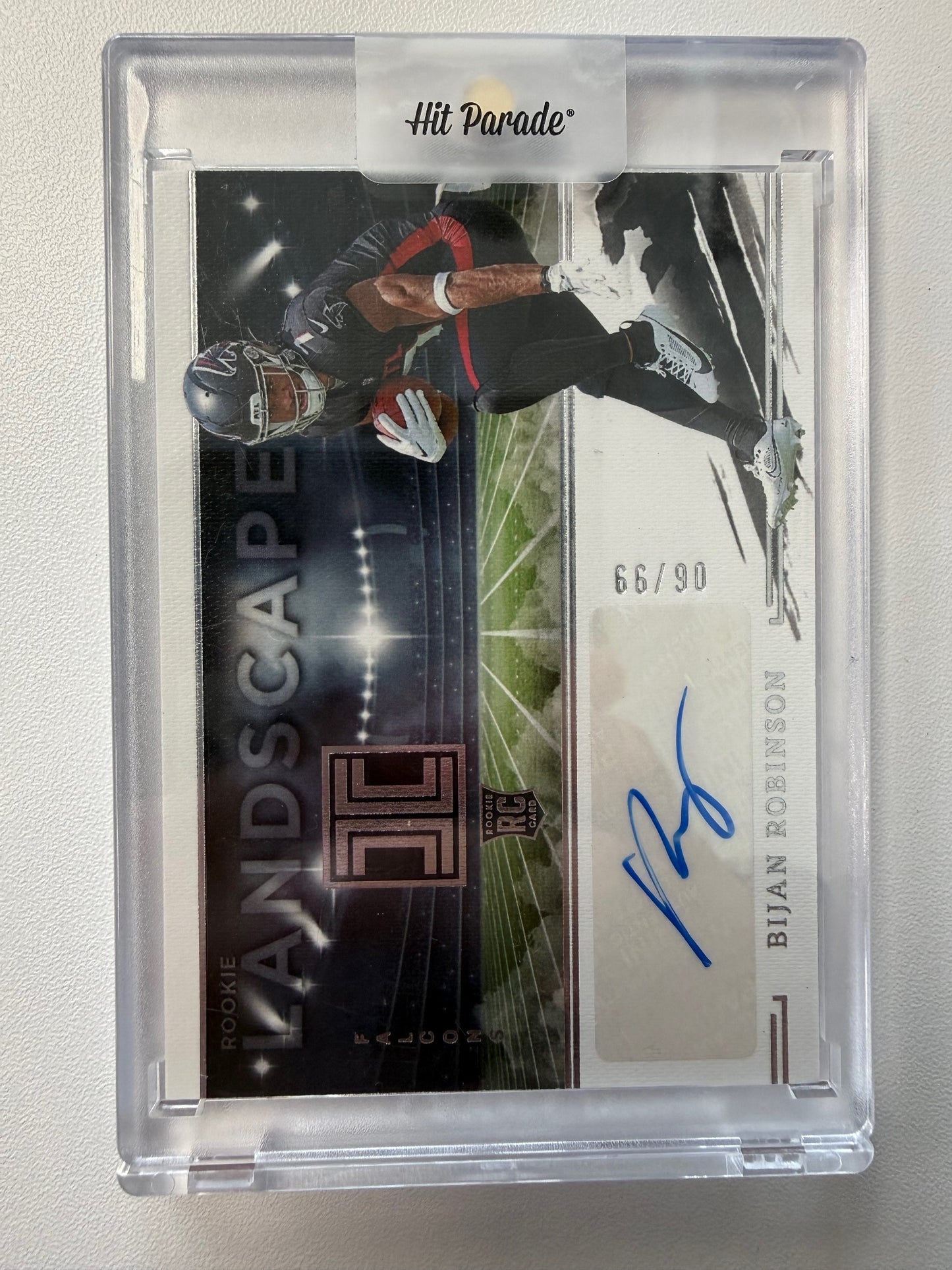 2023 Panini Impeccable #RLA-BR Bijan Robinson Rookie Landscape #/99