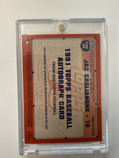 2026 Topps #91R2-JC Jac Caglianone 1991 35th Auto Orange #/25
