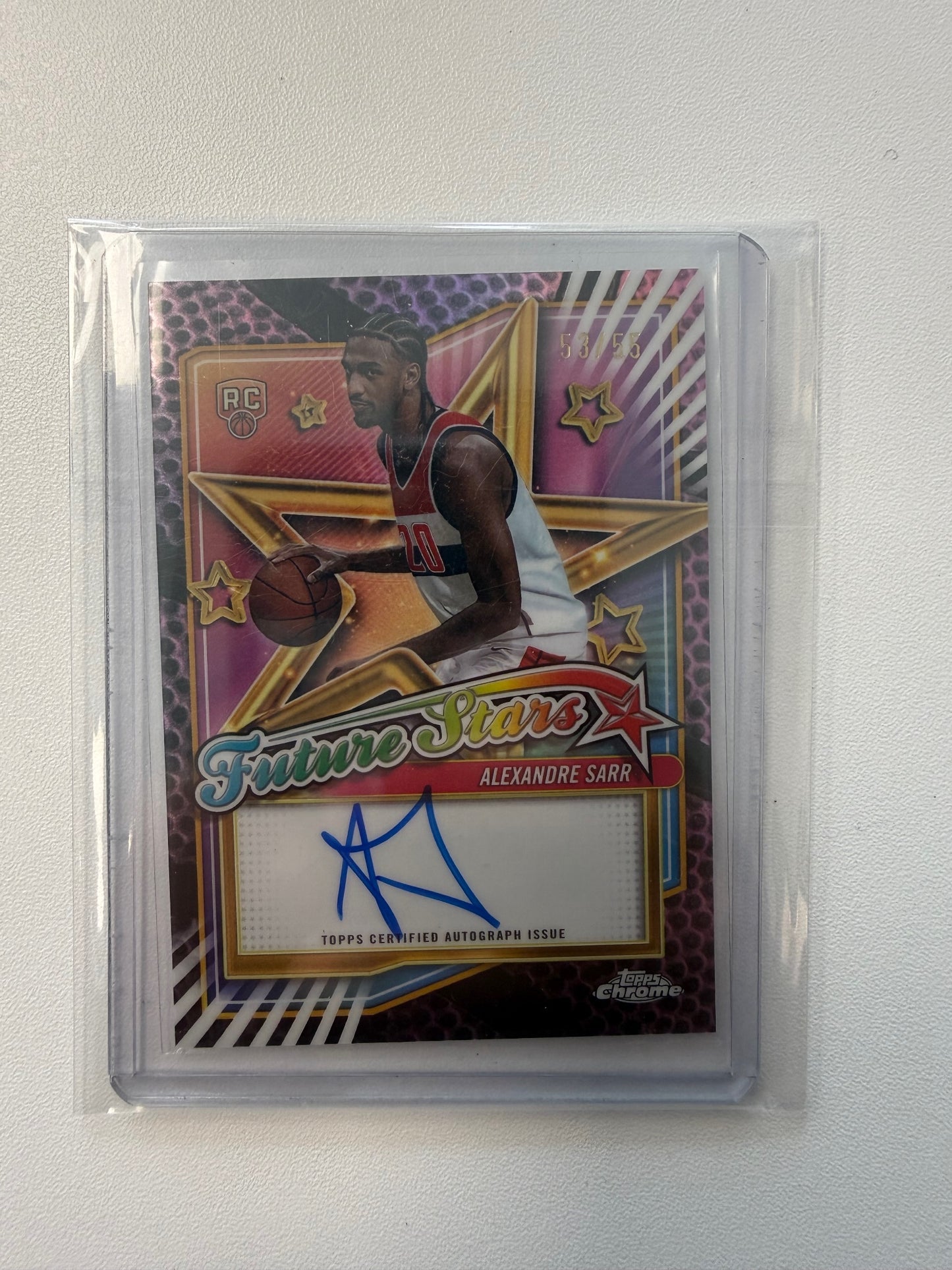 2024-25 Topps Chrome #FSA-AS Alexandre Sarr Future Stars Auto  #/55