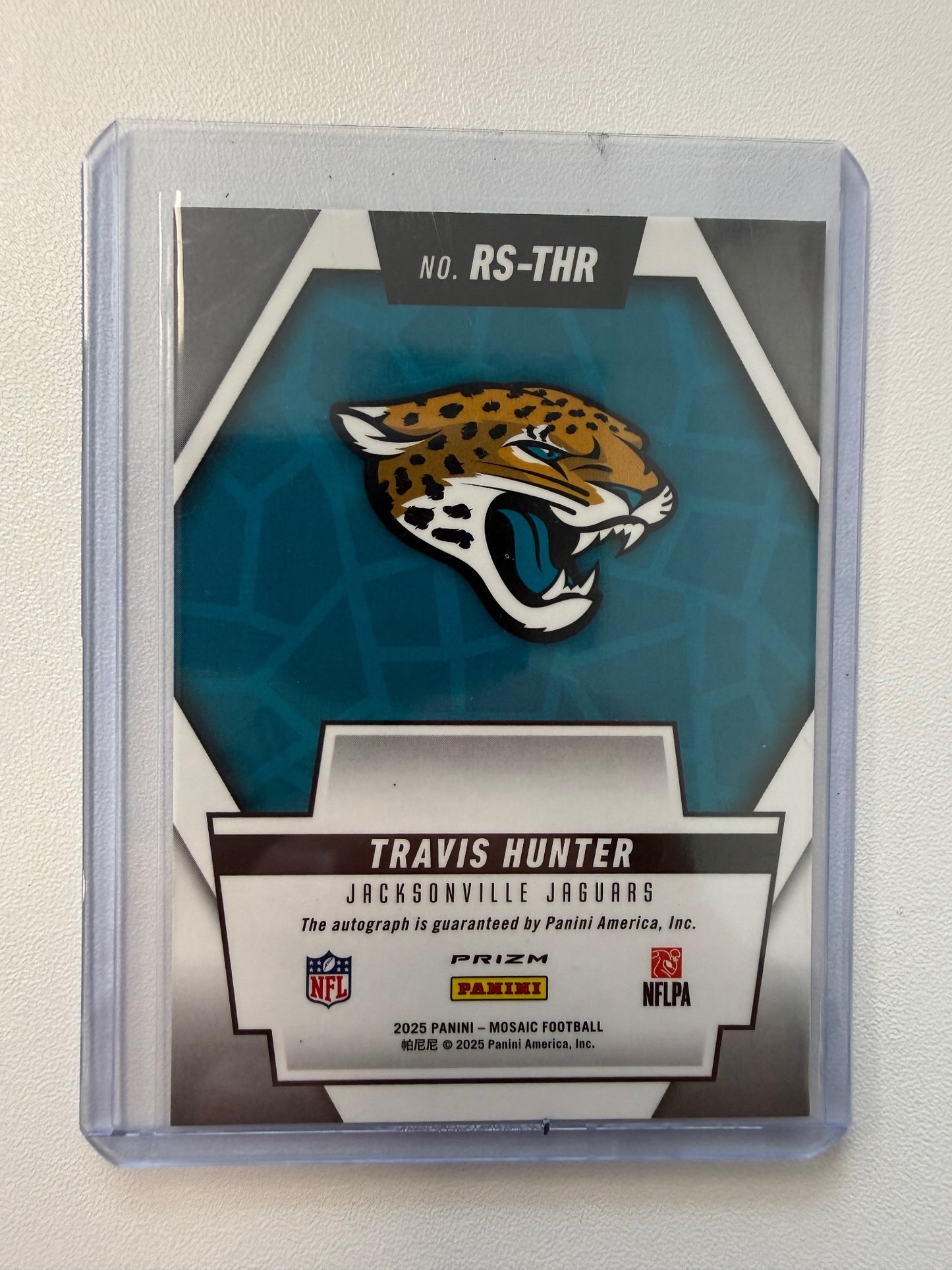 2025 Panini Mosaic #RS-THR Travis Hunter Rookie Scripts