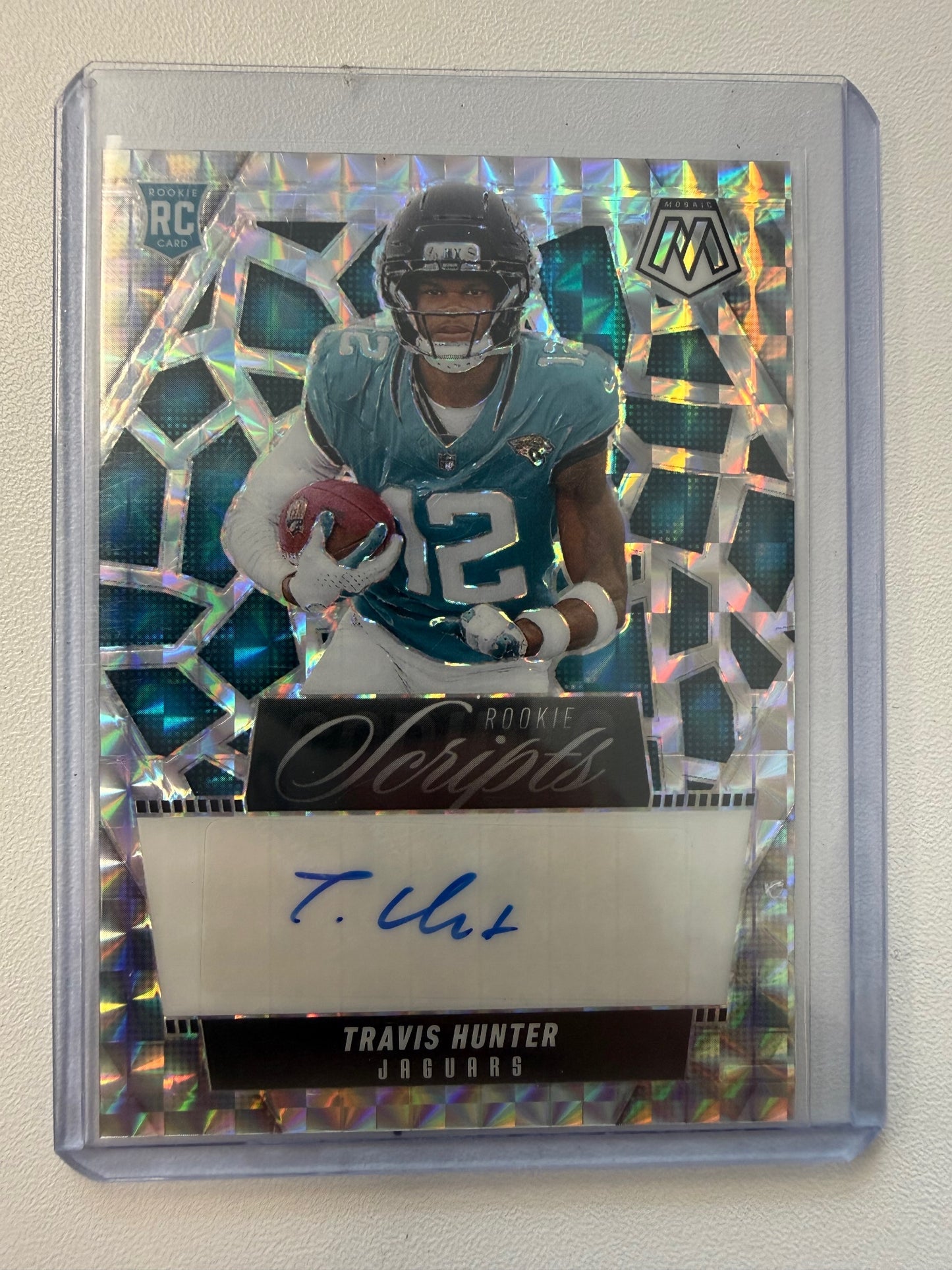 2025 Panini Mosaic #RS-THR Travis Hunter Rookie Scripts