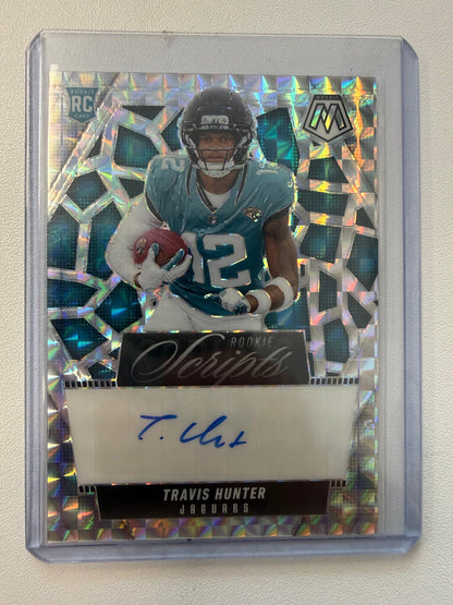2025 Panini Mosaic #RS-THR Travis Hunter Rookie Scripts