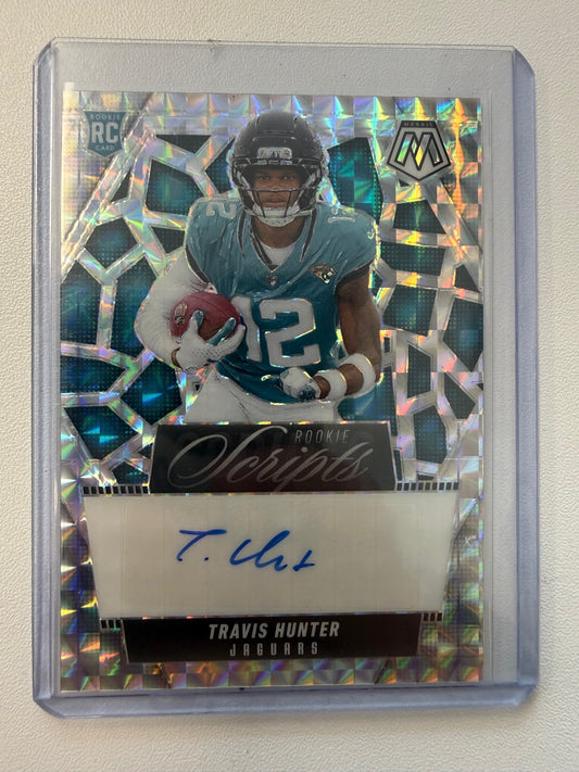 2025 Panini Mosaic #RS-THR Travis Hunter Rookie Scripts