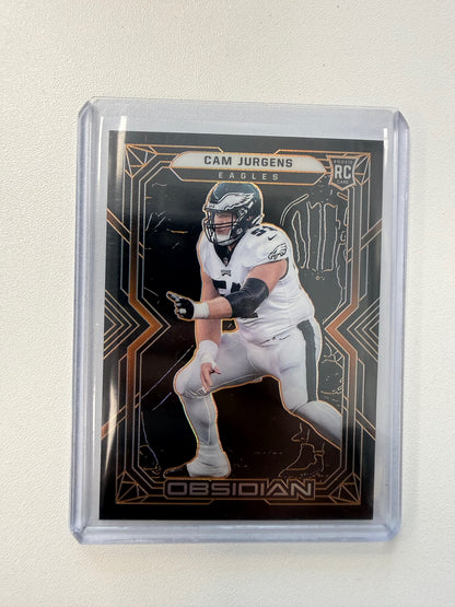 2022 Panini Obsidian #162 Cam Jurgens Electric Etch Orange #/75