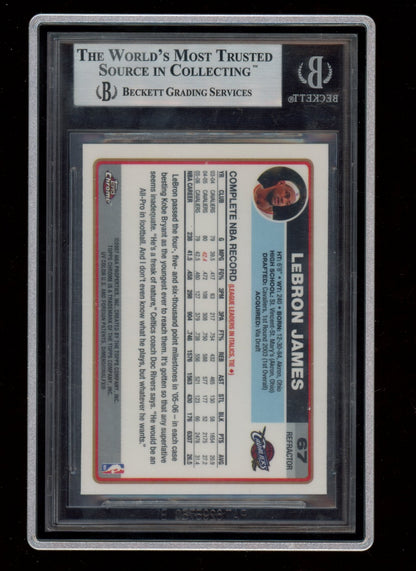 2006-07 Topps Chrome Refractors #67 LeBron James BGS 9.0