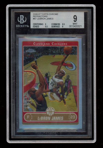 2006-07 Topps Chrome Refractors #67 LeBron James BGS 9.0