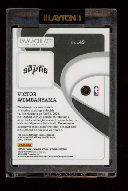 2023-24 Panini Immaculate Collection #145 Victor Wembanyama #/99