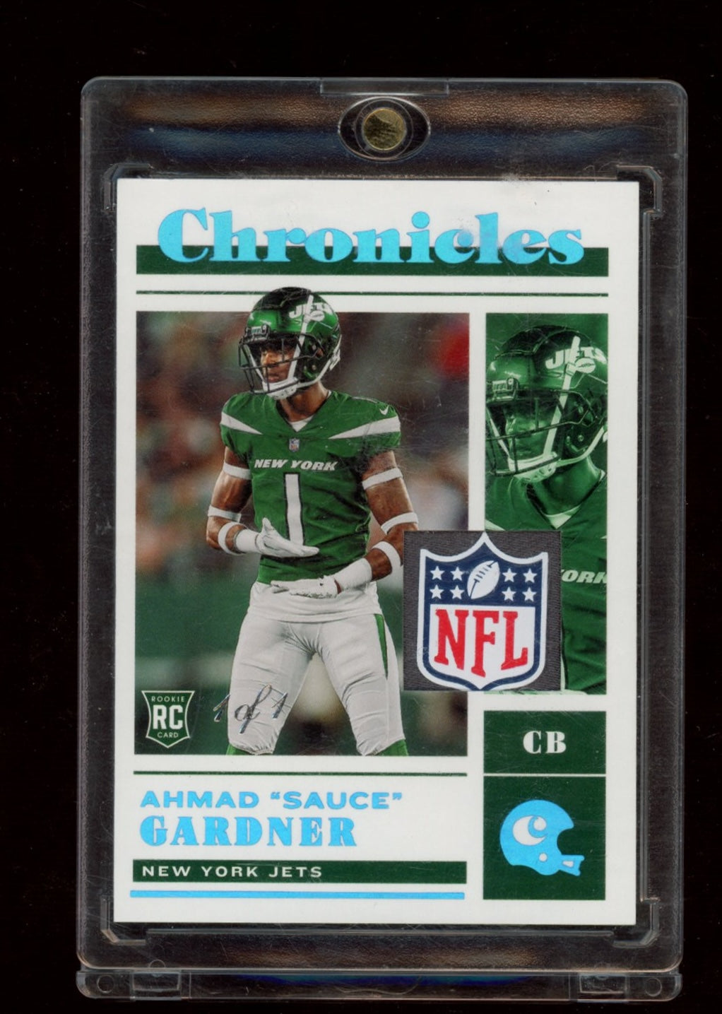 2022 Panini Chronicles #38 Ahmad "Sauce" Gardner Jersey Tag #/1