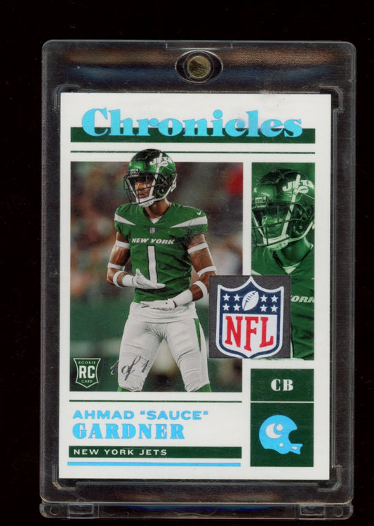 2022 Panini Chronicles #38 Ahmad "Sauce" Gardner Jersey Tag #/1