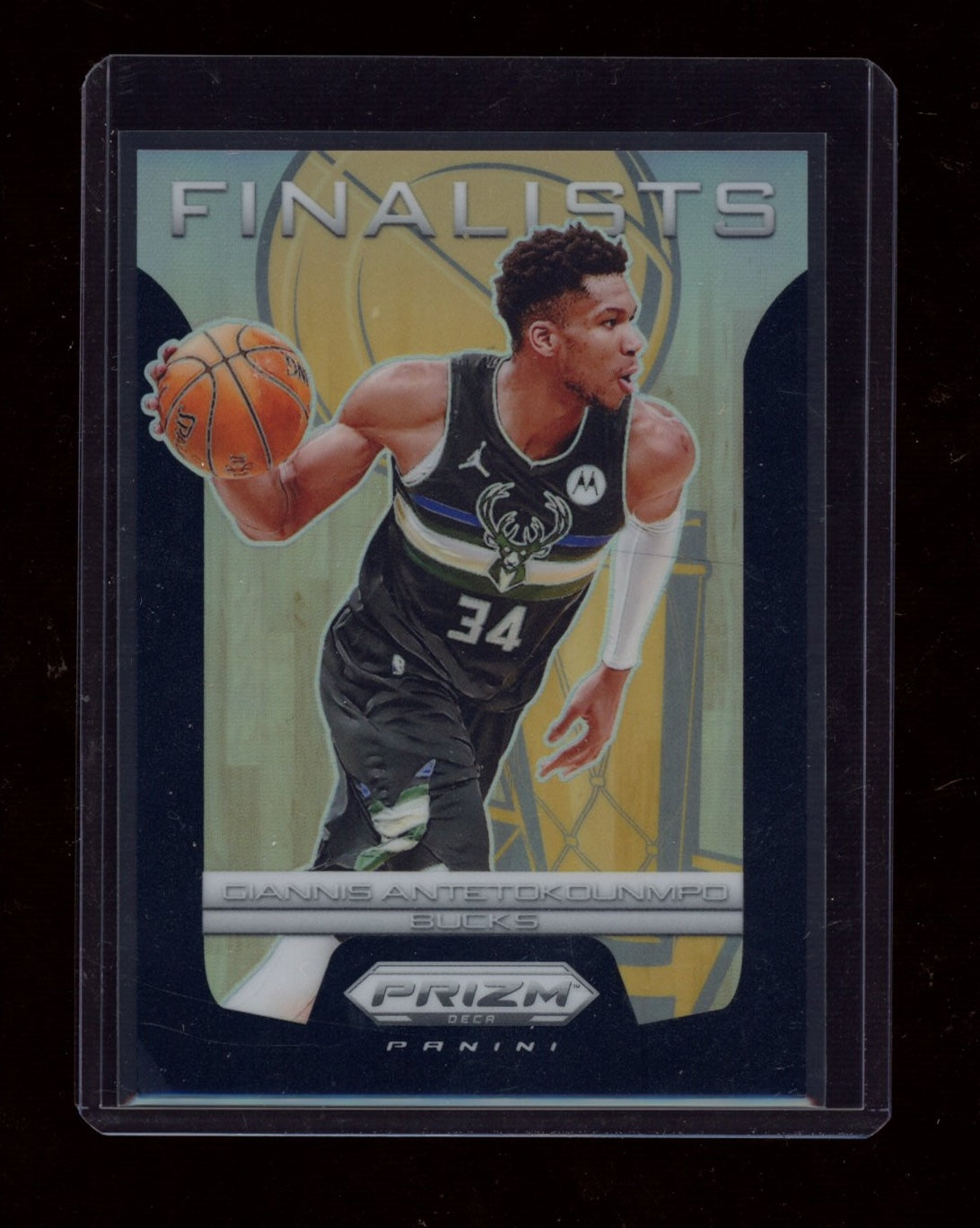 2023-24 Panini Prizm Deca #6 Giannis Antetokounmpo Finalists Prizms Black #/1