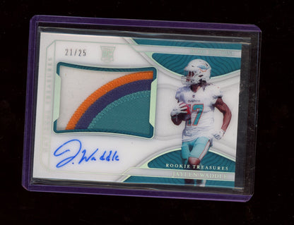 2021 Panini National Treasures #RT-JW Jaylen Waddle Holo Silver #/25