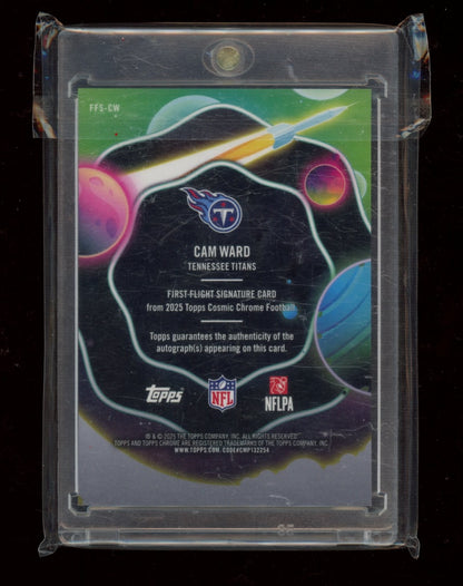 2025 Topps Chrome Cosmic #FFS-CW Cam Ward First Flight Signatures #/99