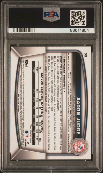 2023 Bowman Mega Box Chrome #59 Aaron Judge Chrome PSA 10