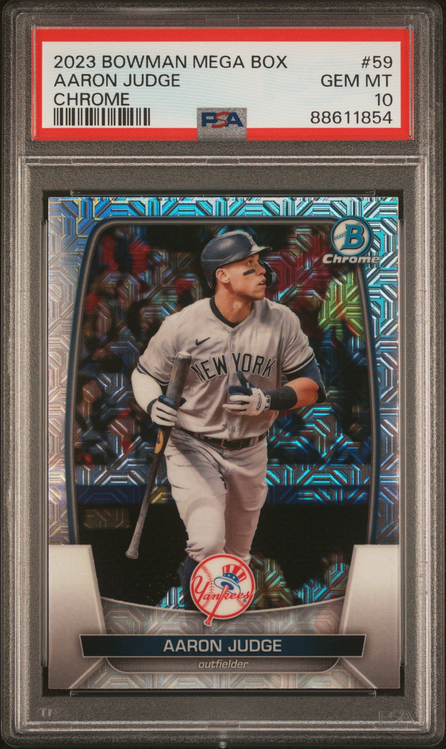 2023 Bowman Mega Box Chrome #59 Aaron Judge Chrome PSA 10