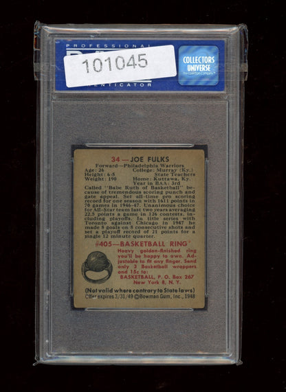 1948 Bowman #34 Joe Fulks PSA 5