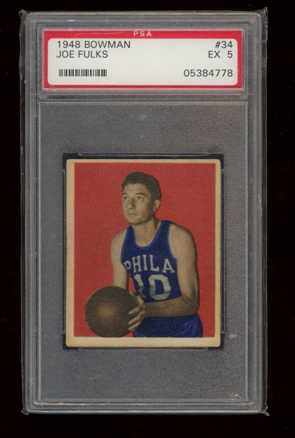 1948 Bowman #34 Joe Fulks PSA 5
