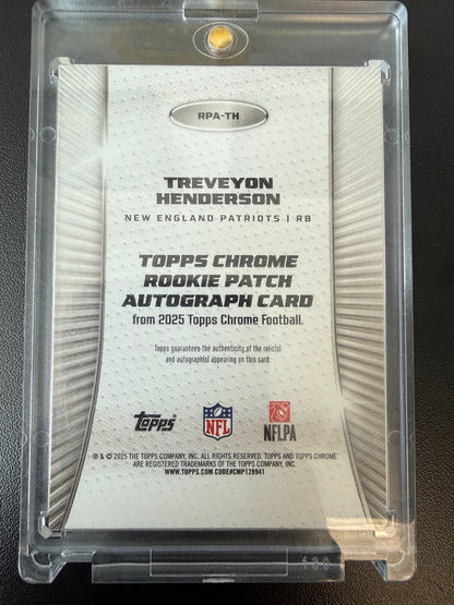 2025 Topps Chrome #RPA-TH TreVeyon Henderson Rookie Patch Autographs